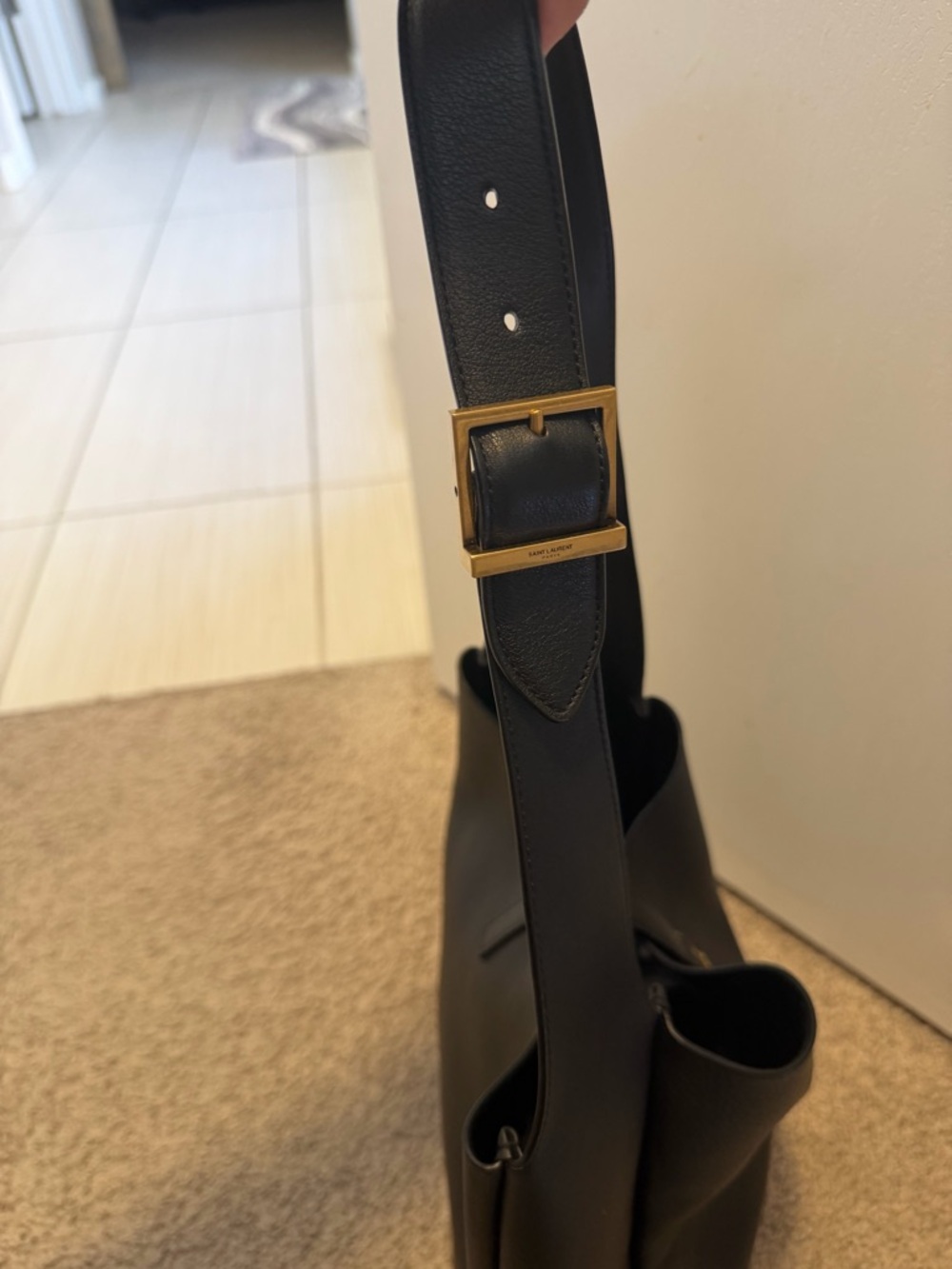 Saint Laurent Le 5 à 7 Large Hobo Bag – Black with Gold Hardware - Picture 2 of 16
